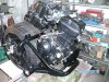 Schwinge mit Motor, Einspritzanlage und Luftfiltersystem Honda CBR.JPG